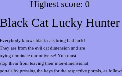 black-cat-lucky-hunter screenshot